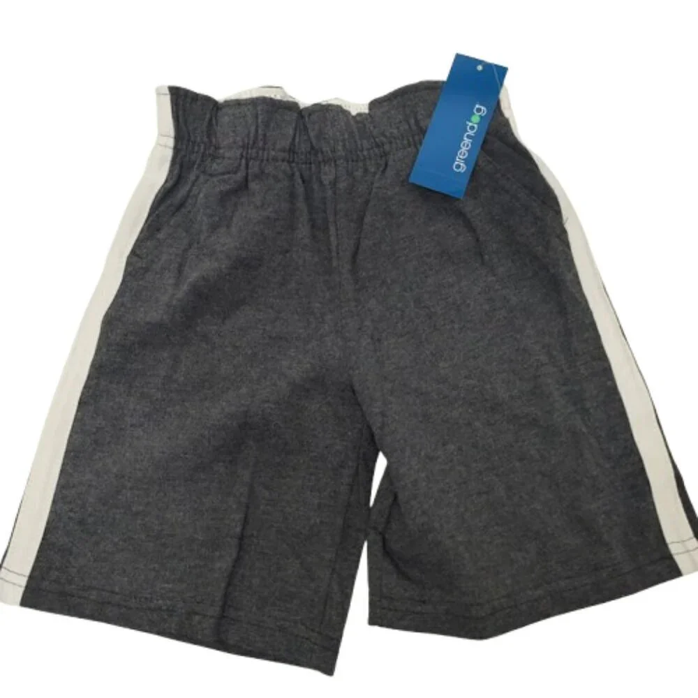 Greendog Boy's 4T 100% Cotton Shorts Lot of 2 Gray & Blue Y2K NWT